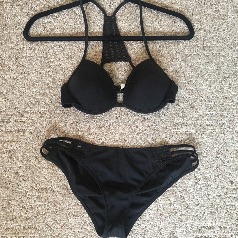 Victorias secret black swim bottoms